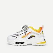 Shein Pu Panel Chunky Sole Trainers