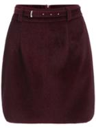 Shein Burgundy A Line Mohair Skirt