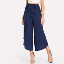 Shein Ruffle Trim Wide Leg Pants