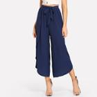 Shein Ruffle Trim Wide Leg Pants