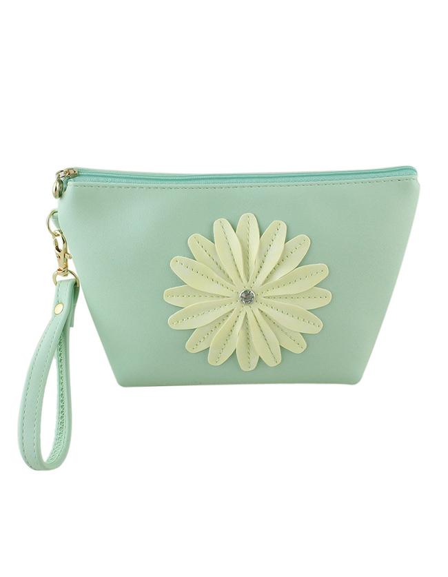 Shein Lightgreen Candy Color Pu Clutch Bag