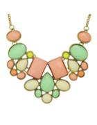 Shein Colorful Imitation Gemstone Chunky Statement Necklace
