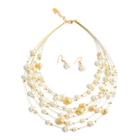 Shein Faux Pearl Delicate Necklace & Earring Set