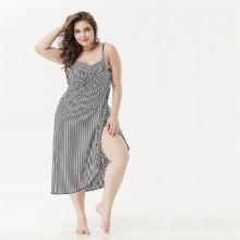 Shein Plus Striped Wrap Spaghetti Straps Cover Up