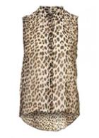 Rosewe Alluring Turndown Collar Leopard Polyester Blouse With Button