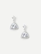 Shein Triangle Rhinestone Design Drop Earrings