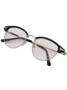 Shein Black Half Frame Plastic Rimmed Sunglasses