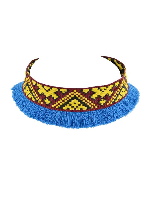 Shein Bohemian Jewelry Wide Tattoos Choker Embroidery Necklace