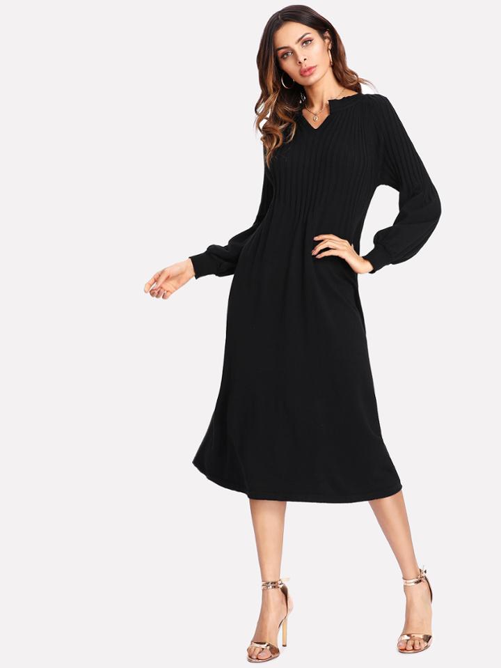Shein Lantern Sleeve Knit Dress