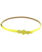 Shein Yellow Glaze Flowers Embellished Belt