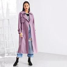 Shein Drop Shoulder Solid Trench Coat