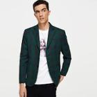 Shein Men Chest Pocket Detail Plaid Blazer