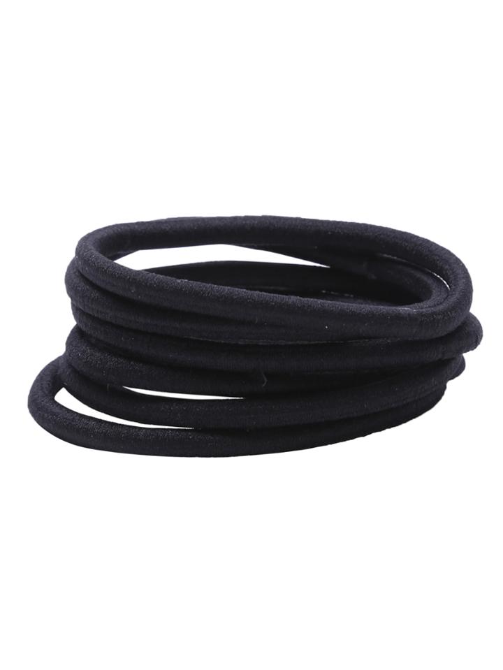 Shein Black Elastic Hair Tie Set 16pcs