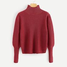 Shein Mock-neck Solid Jumper