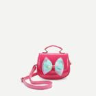 Shein Girls Lace Bow Front Pu Flap Bag