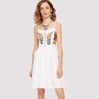 Shein Lace Panel Embroidery Cami Dress