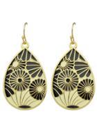 Shein G-black Bohemian Style Enamel Flower Drop Earrings