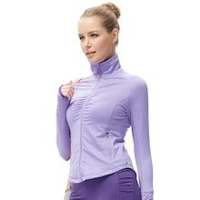 Shein Ruched Front Curved Hem Zip Up Sweatshirt