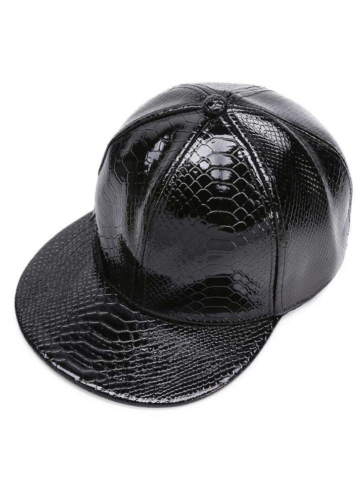 Shein Crocodile Pattern Pu Baseball Hat