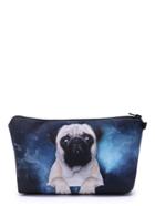 Shein Bulldog & Galaxy Print Makeup Bag