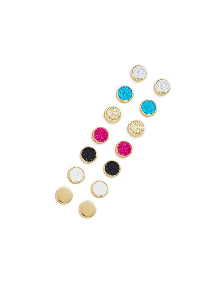 Shein Mini Round Stud Earring Set 8pair