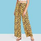 Shein Waist Belted Leopard Print Wide Leg Pants