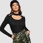 Shein Choker-neck Knit Tee