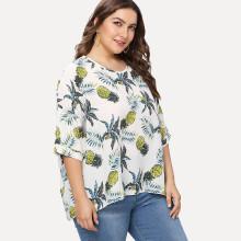 Shein Plus Pineapple Print Top