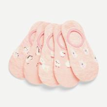 Shein Animal Pattern Invisible Socks 5pairs