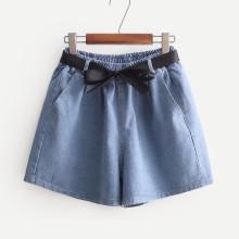Shein Ribbon Tie Denim Shorts