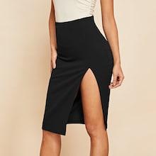 Shein Solid Split Skirt