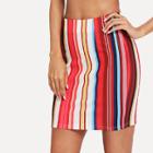 Shein Striped Print Bodycon Skirt