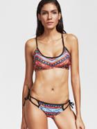 Shein Multicolor Printed Criss Cross Back Bikini Set