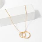 Shein Double Circle Pendant Chain Necklace