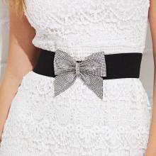 Shein Rhinestone Bow Buckle Belt