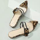 Shein Clear Insert Leopard Flat Mules