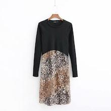Shein Contrast Leopard Print Dress