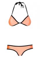 Rosewe Orange Halter Design Two Pieces Bikini