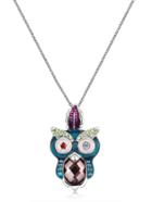 Shein Rhinestone Owl Shaped Pendant Necklace