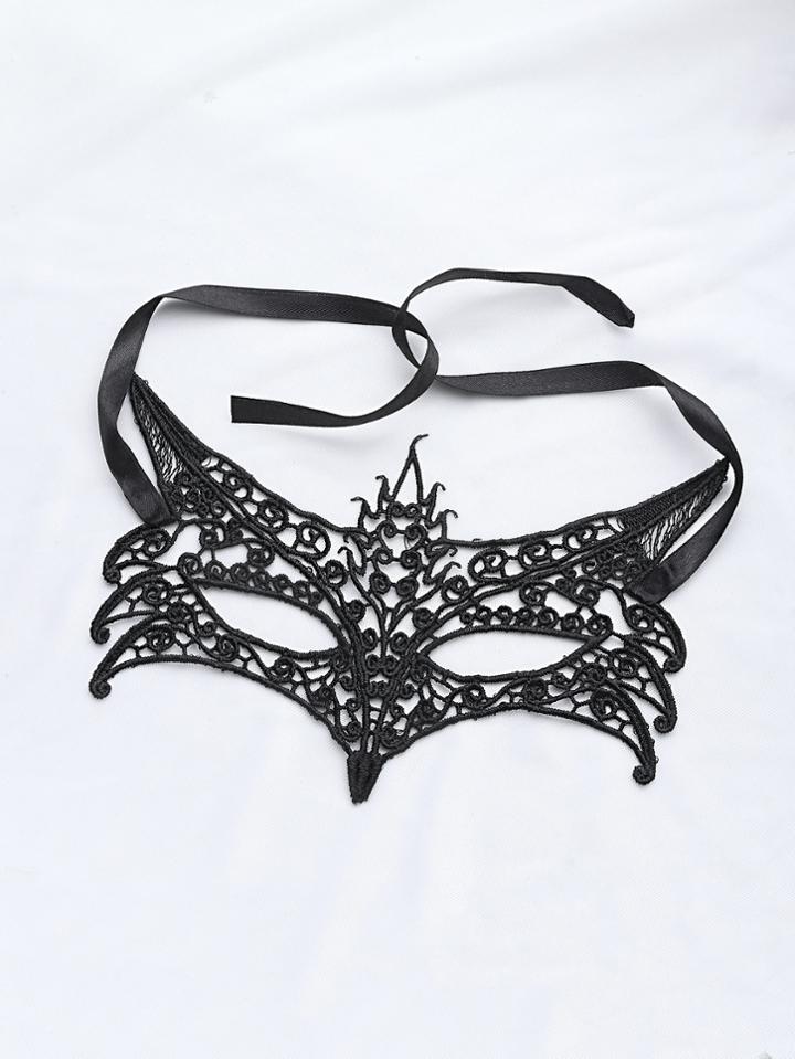 Shein Fox Shaped Lace Ribbon Eye Mask