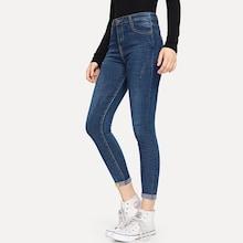 Shein Rolled Hem Pocket Detail Pants