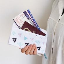 Shein Triangle Print Document Storage Bag