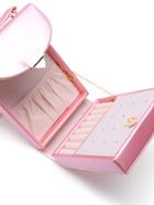 Shein Glittery Pink Flip-open Leather Jewelry Case