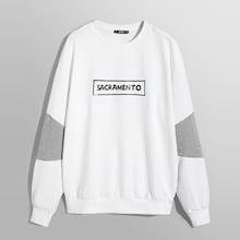 Shein Men Letter Front Tape Sleeve Sweatshirt