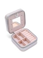 Shein Silver Zip Around Square Makeup Case