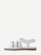 Shein White Open Toe Espadrille Sandals