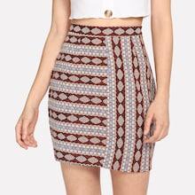 Shein Geo Print Bodycon Skirt