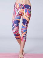 Shein Multicolor Elastic Galaxy Print Sports Leggings