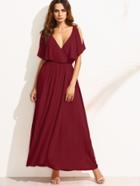Shein Surplice Front Split Cape Dress