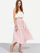 Shein Pink Asymmetrical Boho Skirt